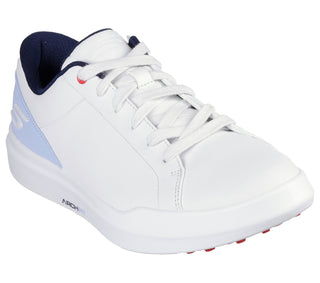 Skechers Waterproof Relaxed Fit GO GOLF Drive 6 Ladies Golf Shoes - White & Light Blue