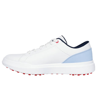Skechers Waterproof Relaxed Fit GO GOLF Drive 6 Ladies Golf Shoes - White & Light Blue
