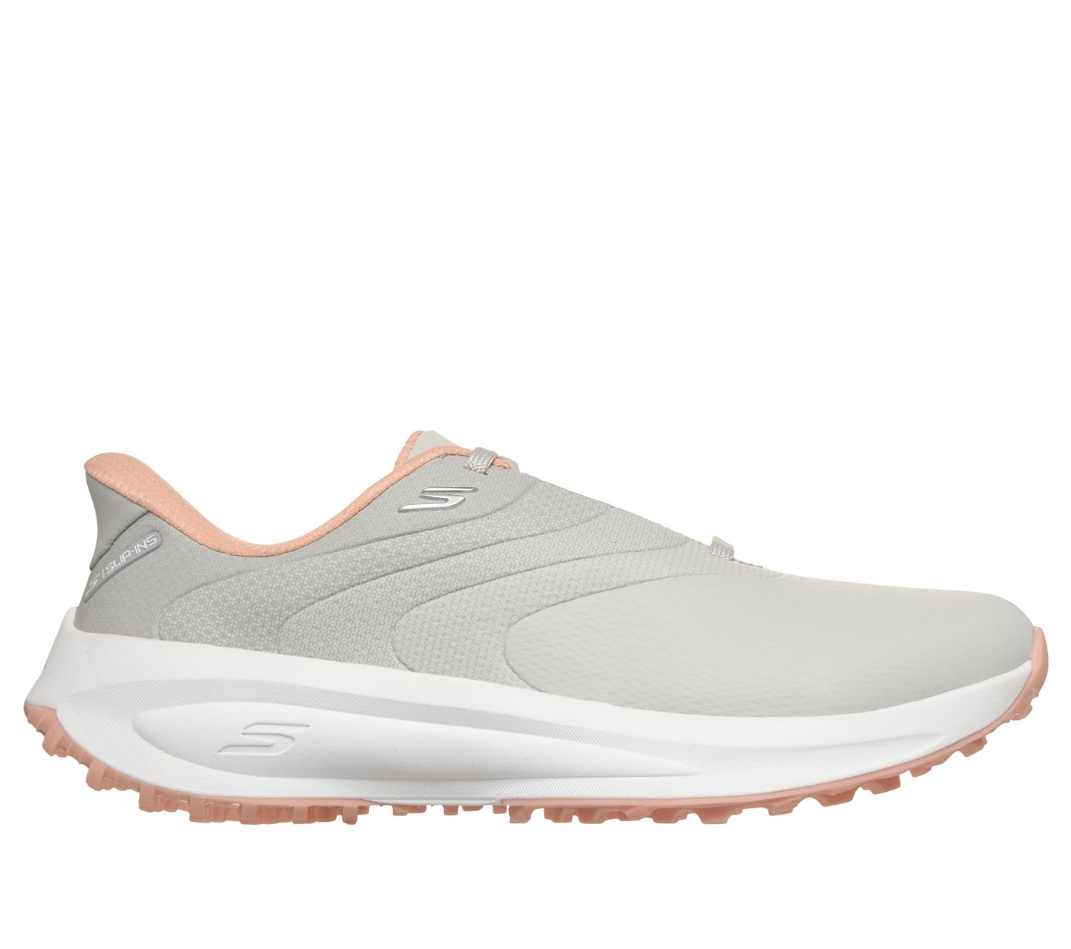 Skechers Slip-ins: Flow SI Ladies Waterproof Golf Shoes - Light Grey & Pink