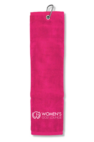 Women's Golf Lounge x Surprizeshop Tri Fold Golf Towel Pink