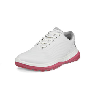 Ecco LT1 Waterproof Ladies Golf Shoes - White/Bubblegum