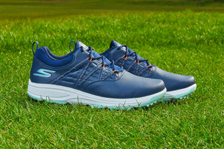 Skechers Go Golf Pro 2 Soft Spike Waterproof Ladies Golf Shoes - Navy and Turquoise
