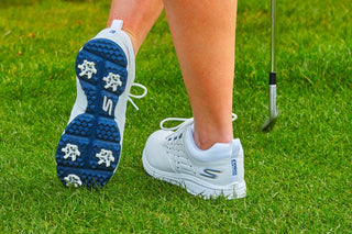 Skechers Go Golf Pro 2 Soft Spike Waterproof Ladies Golf Shoes - White/Navy