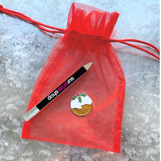 Christmas Ball Marker Set in Organza Bag - Christmas Pudding