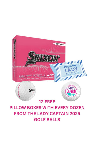 From the Lady Captain 2025 Srixon Soft Feel Golf Balls with Pillow boxes