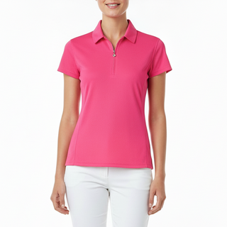 Daily Sports Macy Cap Sleeve Polo Shirt - Fruit Punch Pink