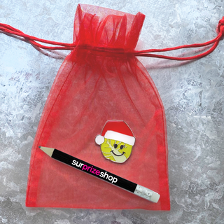 Christmas Ball Marker Set in Organza Bag - Christmas Brussel Sprout