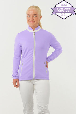 Mist Ladies Golf Full Zipped Mid Layer - Lilac