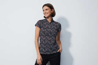 Daily Sports Imola Sheer Mesh Cap Sleeve Polo Shirt - Graceful Tour