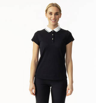 Daily Sports Candy Cap Sleeve Polo Shirt - Navy