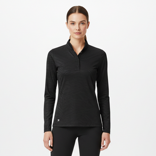 Daily Sports Ajaccio Long Sleeve Polo Shirt - Black