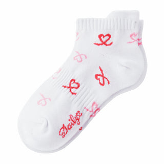 Daily Sports Ladies White 3 Pair Pack of Socks - Hearts