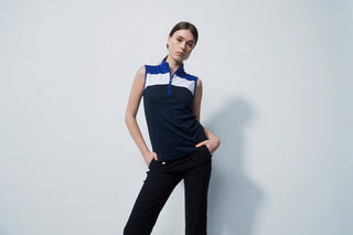 Daily Sports Ladies Calais Sleeveless Half Neck Golf Top - Navy