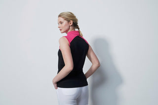 Daily Sports Ladies Calais Sleeveless Half Neck Golf Top - Black