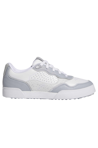 Womens Waterproof Retrocross 25 Spikeless Golf Shoes - White, Silver & Grey