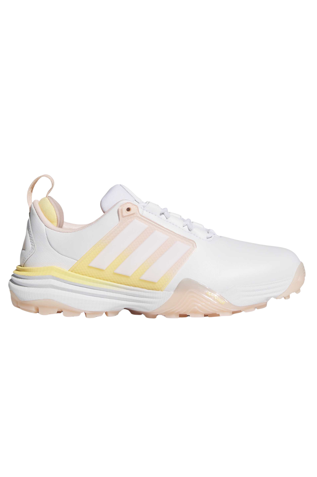 Adidas Womens Adipower 26 Waterproof Golf Shoes - White, Pink & Tangerine