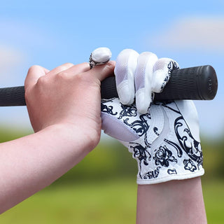 Surprizeshop Pair Of All Weather Mesh/Sun Ladies Golf Glove- White