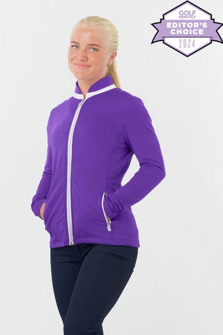 Mist Ladies Golf Mid Layer Jacket - Purple