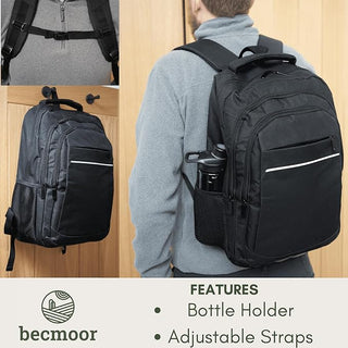 Becmoor Laptop Rucksack/Backpack - Navy