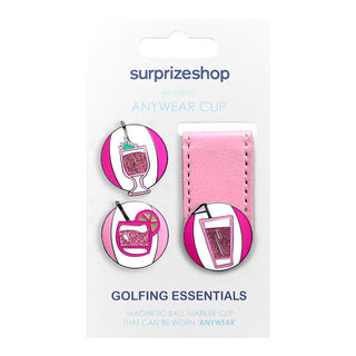 Surprizeshop Cocktails For The Course Ball Markers and Anywear Clip Set