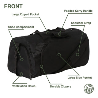 Becmoor | Versatile Duffle Bag | Gym Bag | Travel Bag | Sports Bag - Black