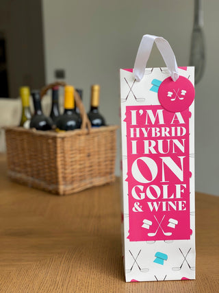 Surprizeshop - 3 Pack Golf Themed Wine Bags - Assorted Designs