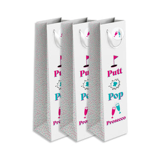 Surprizeshop - 3 Pack Golf Wine Bags - Putt Pop Prosecco