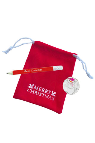 Christmas Snowman Golf Ball Marker Gift Set