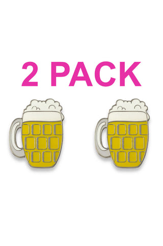 2 Pack Beer Glass Golf Ball Markers