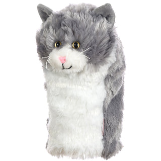 Grey & White Cat Golf Headcover - Daphne's Headcovers