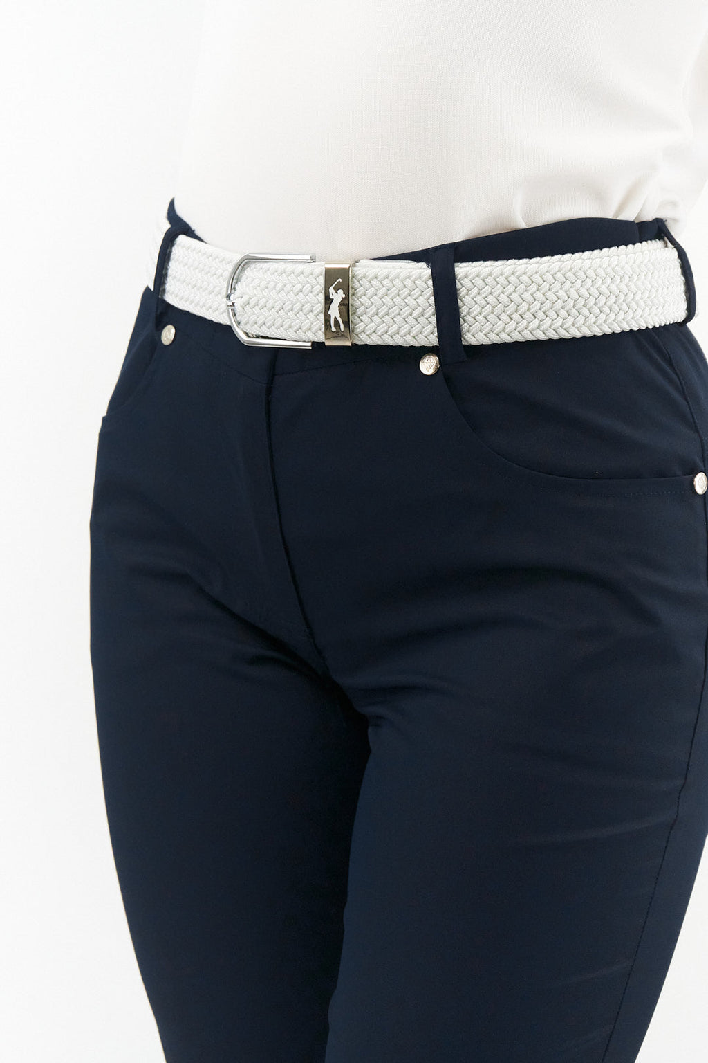 Ladies White Golf Belt