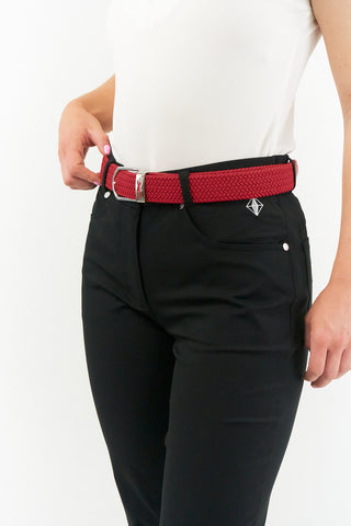 Red Stretch Webbing Ladies Golf Belt
