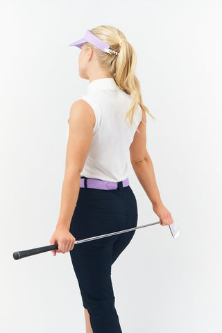 Stretch Webbing Ladies Golf Belt - Lilac