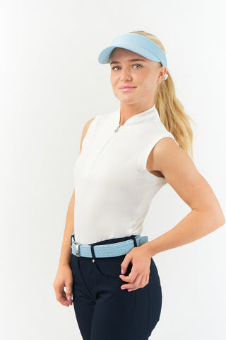 Telephone Wire Ladies Golf Visor with Ball Marker -  Pastel/Pale Blue