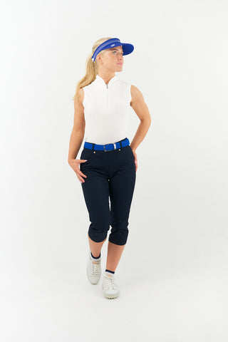 Lady Golfer Buckle Stretch Webbing Ladies Golf Belt - Royal Blue