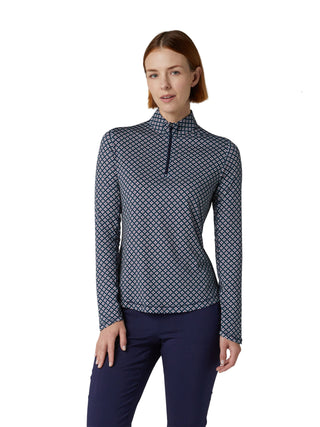 Callaway Golf Ladies Mini Geo Sun Protection Top - Peacoat