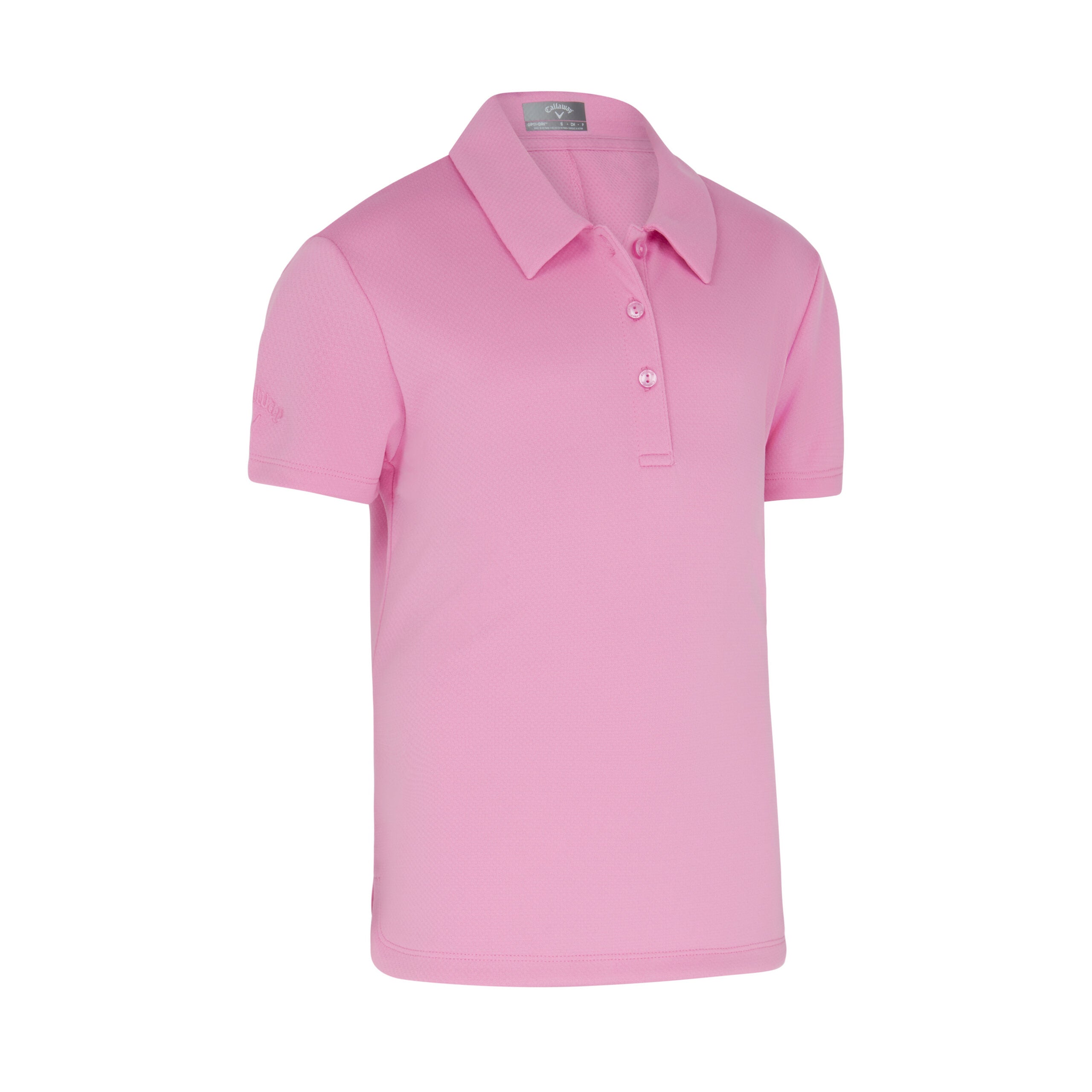 Callaway Golf JUNIOR GIRLS Micro Hex Polo Shirt Pink Sunset