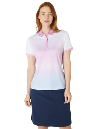 Callaway Golf Chev Gradient Ladies Short Sleeve Polo - Brilliant White