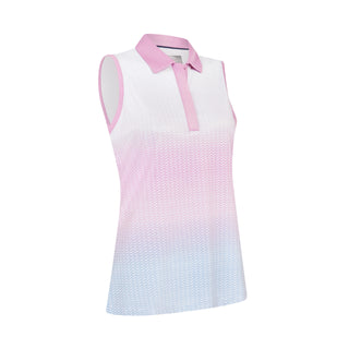 Callaway Golf Chev Gradient Ladies Sleeveless Polo - Brilliant White