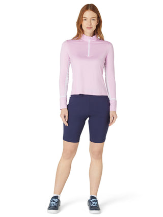 Colourblock Sun Protection Golf Top - Orchid