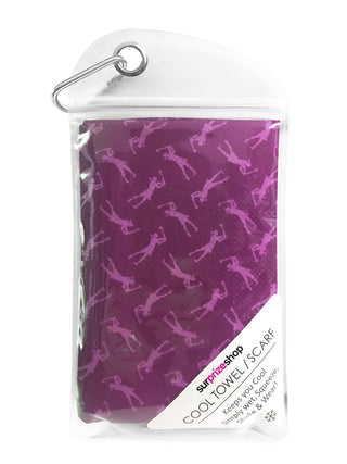 Lady Golfer Cooling Scarf & Neck Towel - Purple