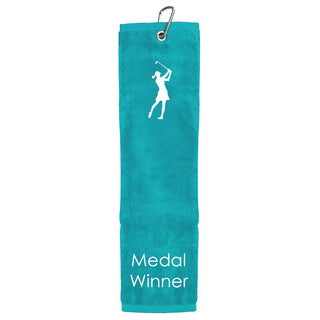 Medal Winner Tri Fold Golf Towel Prize