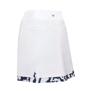 Callaway Golf Abstarct Floral Ladies Golf Skort - Brilliant White