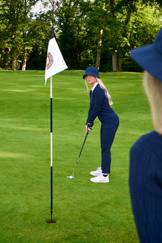 Ladies Golf Waterproof Bucket Rain Hat - Navy
