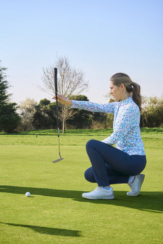 Pure Golf Balance Mid Layer Ladies Golf Top - Mirrored Moonstone