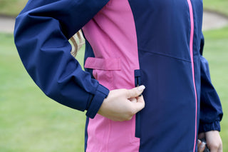 ProQuip Ladies Waterproof Jacket | Darcey Rain Jacket | Navy & Pink