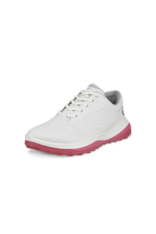 Ecco LT1 Waterproof Ladies Golf Shoes White/Bubblegum
