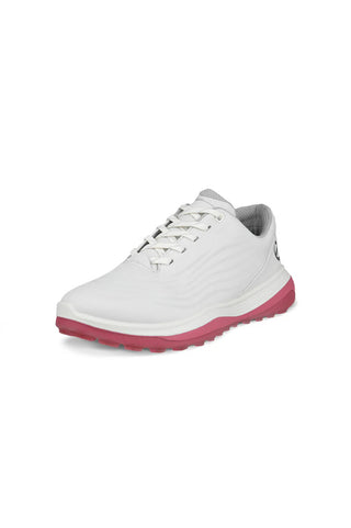 Ecco LT1 Waterproof Ladies Golf Shoes - White/Bubblegum