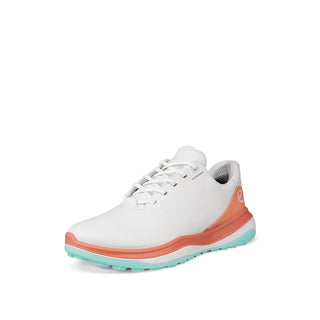ECCO Golf LT1 Ladies Golf Shoes - White & Burnt Coral