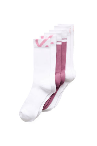 ECCO Active Everyday Mid-Cut Ladies Socks - White & Blush